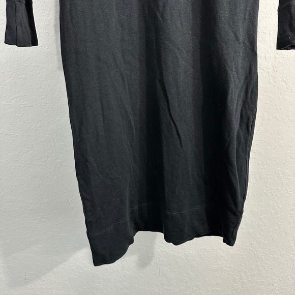 James Perse Raglan Sleeve French Terry Sweatshirt Dress Mini Black 0 Extra Small - Picture 4 of 9